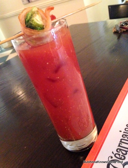 Chef Spike's Bloody Mary with Brussels Sprout wrapped bacon