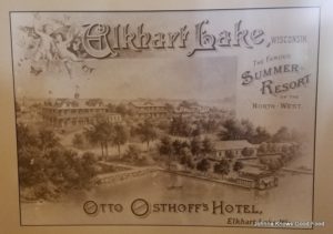 One of the original advertisements of Osthoff Lake Resort at Elkhart Lake, WI.