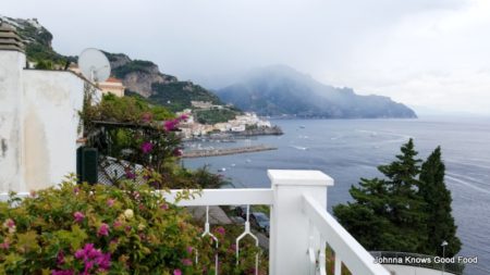 View from my room at the Hotel Bellevue in Amalfi